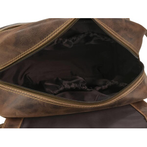 Hänge-Kulturtasche "Glen" Vintage Leder antikbraun