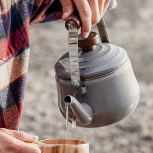 Emaille-Teekanne Slate Grey (1,5L) – Retro-Design...