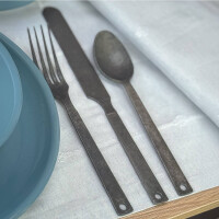 Besteckset Flatware Edelstahl – 6-teilig für 2 Personen im Vintage-Look