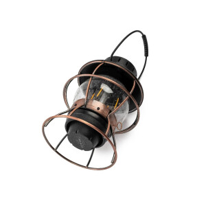 LED-Laterne Railroad – Vintage Eisenbahn-Design mit Akku - antik bronze