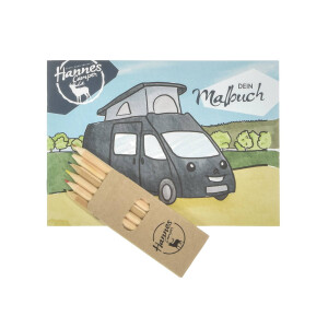 Malbuch & Buntstifte "Hannes Camper"