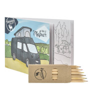 Malbuch & Buntstifte "Hannes Camper"