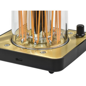 Retro-Lampe „Block Tower“ LED – Vintage-Design & Akku-Power
