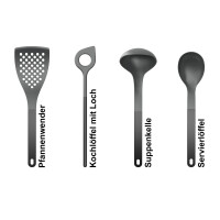 Küchenhelfer-Set New Optima (4-teilig) – Hitzebeständig & Pfannenschonend