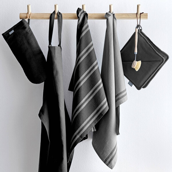 Baumwoll-Geschirrtuch Set Soft (2er-Set) – 50x70 cm schwarz