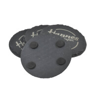 4er Set Untersetzer Schiefer "Hannes Camper"