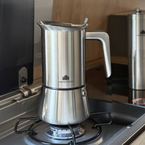 Edelstahl Espressokocher 300ml für 6 Tassen Espresso
