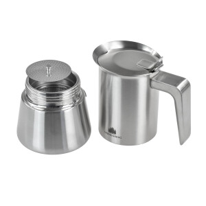 Edelstahl-Espressokocher 300ml – Induktionsgeeignet für Camper & Vanlife