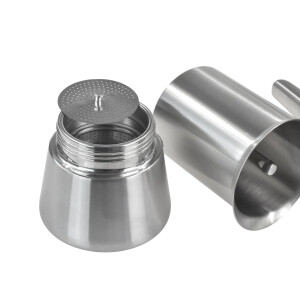 Edelstahl-Espressokocher 300ml – Induktionsgeeignet für Camper & Vanlife