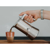 Edelstahl-Espressokocher 300ml – Induktionsgeeignet für Camper & Vanlife