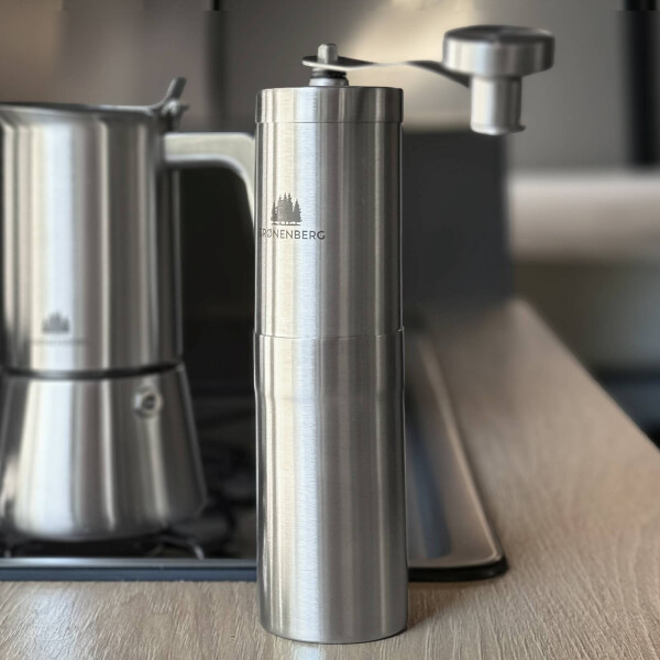 Manuelle Kaffeemühle Edelstahl – Keramikmahlwerk für Camper & Vanlife