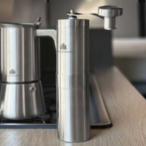 Manuelle Kaffeemühle aus Edelstahl