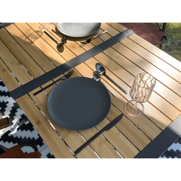 Besteckset Schwarz Matt 16-teilig