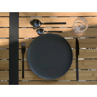 Besteckset Edelstahl Schwarz Matt – 16-teilig für Camper & Vanlife