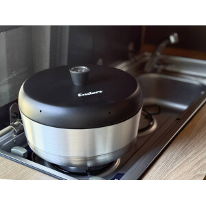 Mobiler Camping-Backofen Vamo – Backen auf dem Gaskocher inkl. Thermometer