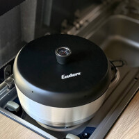 Mobiler Camping-Backofen Vamo – Backen auf dem Gaskocher inkl. Thermometer