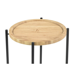 Beistelltisch Urban Outdoor (36 cm) – Klappbar mit abnehmbarem Bambus-Tablett