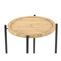Beistelltisch Urban Outdoor (36 cm) – Klappbar mit abnehmbarem Bambus-Tablett