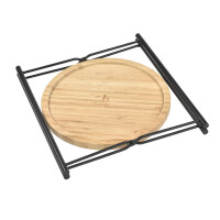 Beistelltisch Urban Outdoor (36 cm) – Klappbar mit abnehmbarem Bambus-Tablett