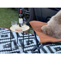 Beistelltisch Urban Outdoor (36 cm) – Klappbar mit abnehmbarem Bambus-Tablett