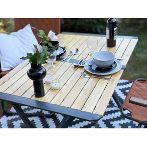 Bambus Camping Tisch Urban – 111x72cm – Faltbar