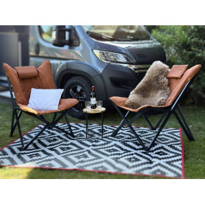 Relaxsessel Chill – Faltbarer Campingsessel in Rusty Terracotta (Industrial Design)