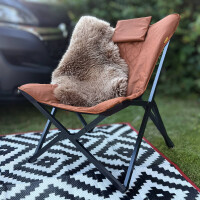 Relaxsessel Chill – Faltbarer Campingsessel in Rusty Terracotta (Industrial Design)