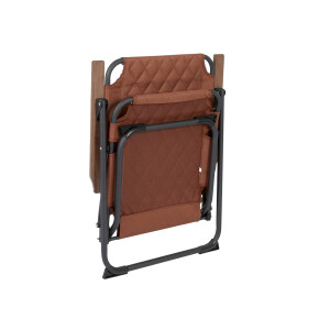 Klappstuhl Sun – Extra breiter Campingstuhl mit Bambus-Armlehnen (Industrial Design)