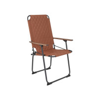 Klappstuhl Sun – Extra breiter Campingstuhl mit Bambus-Armlehnen (Industrial Design)