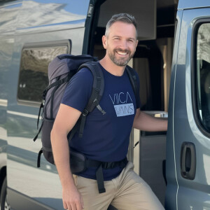 Herren Rundhals T-Shirt "VIICA VANS" navy