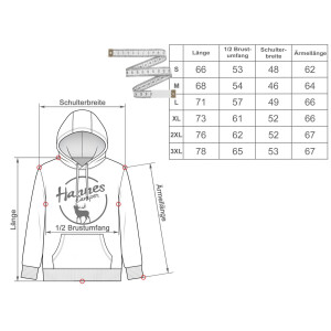 Herren Hoddie "Hannes Camper" iceblue