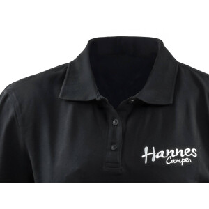 Damen Poloshirt "Hannes Camper" black