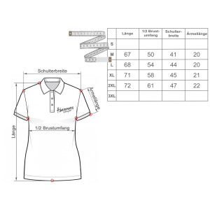 Damen Poloshirt "Hannes Camper" black