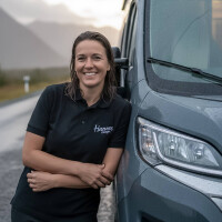 Damen Poloshirt "Hannes Camper" black