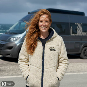 Damen Teddyfleece-Jacke "VIICA VANS" offwhite