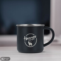 Recycling Edelstahl Tasse "Hannes Camper"