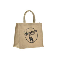Jute ShoppingBag "Hannes Camper" – Natur (40 x 34 cm)