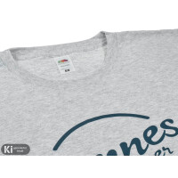 Herren Rundhals T-Shirt Basic "Hannes Camper" heather grey 2XL