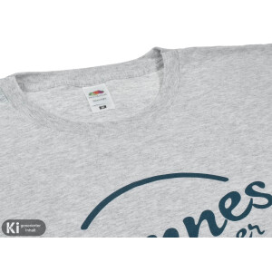 Herren Rundhals T-Shirt Basic "Hannes Camper" heather grey XL