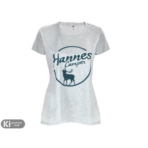 Damen Rundhals T-Shirt Basic "Hannes Camper"...
