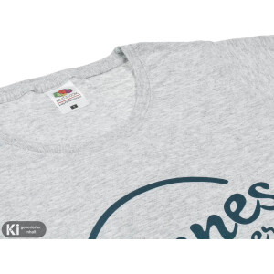 Damen Rundhals T-Shirt Basic "Hannes Camper" heather grey S