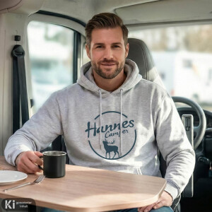 Herren Hoodie Basic "Hannes Camper" heather grey