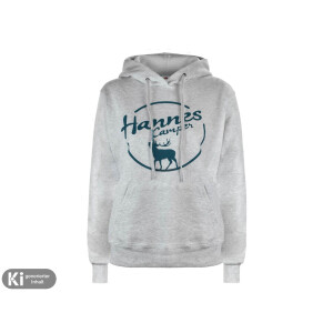 Damen Hoodie Basic "Hannes Camper" heather grey