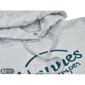 Damen Hoodie Basic "Hannes Camper" heather grey L