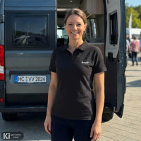 Damen Poloshirt BASIC "Hannes Camper" black