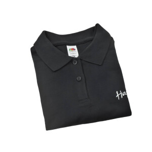 Damen Poloshirt BASIC "Hannes Camper" black S