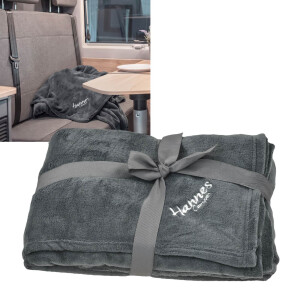 Kuscheldecke 130x180cm "Hannes Camper" grau