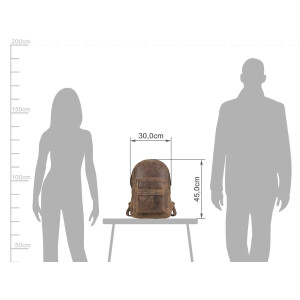 Rucksack "Mike" Vintage Leder antikbraun