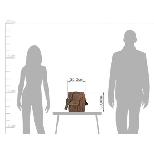 Umhängetasche "Ben" Vintage Leder antikbraun