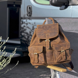 Rucksack "Tundra" Vintage Leder antikbraun